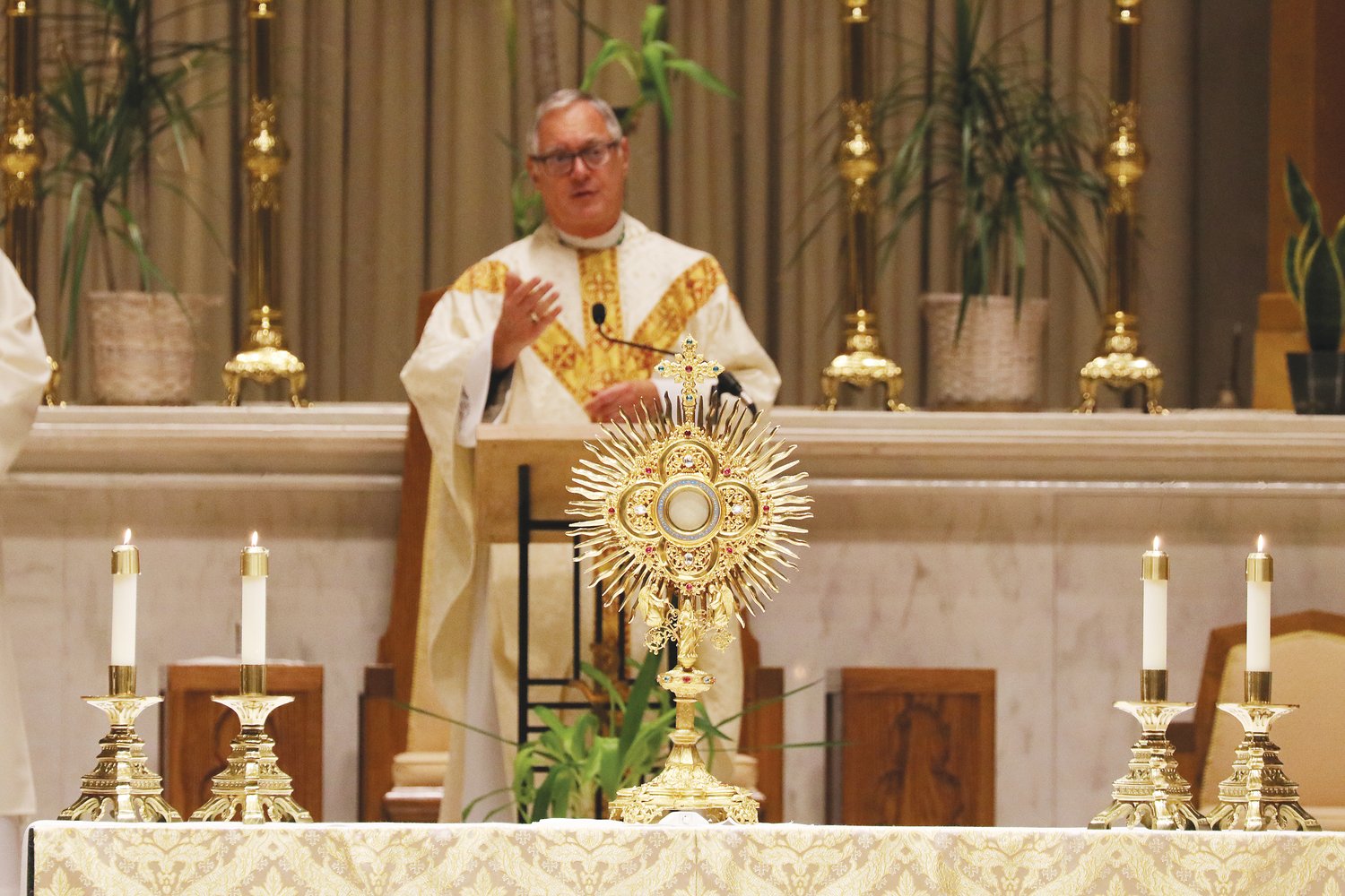 Bishop Thomas J. Tobin served as principal celebrant at the Human Life Guild Mass.